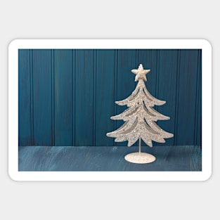 A White Christmas tree of metal Sticker